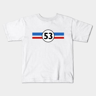 Herbie 53 Classic Racing Car 1963 Circle Logo #4 Kids T-Shirt